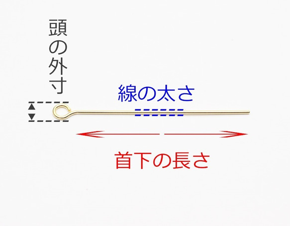 【9ピン】0.7×40mm-15g（約96本）韓国製（真鍮）《金色》硬め 3枚目の画像