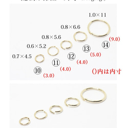 【丸カン】韓国製-真鍮《淡金色》【11】0.6×5.2mm-10g 2枚目の画像