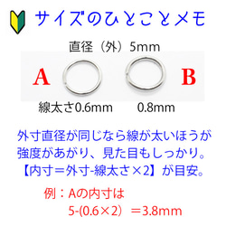 【約10g560個】SUS304-丸カン-②0.6×3mm 5枚目の画像