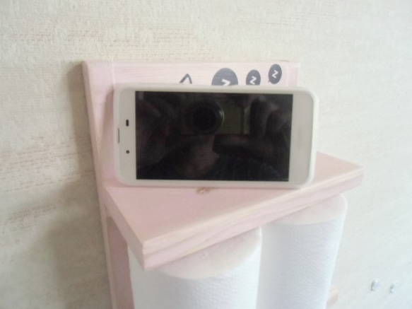 送料無料　トイレスマホテーブル　（パステルピンク）　トイレでスマホの置き場に困っていませんか？　 5枚目の画像