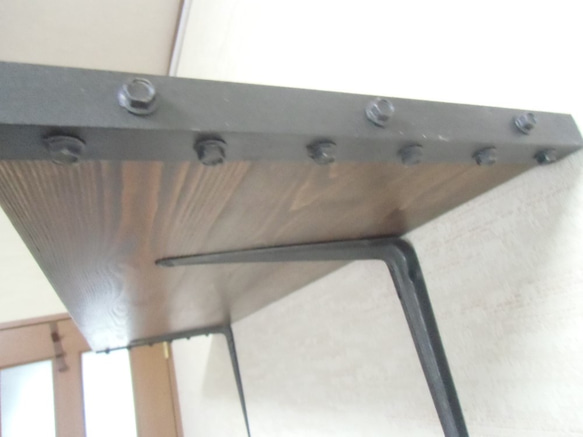 棚板（特典付き）　シェルフ 男前 家具 インテリア ＤＩＹ アイアン 木材　 (120ｃｍ） 2枚目の画像