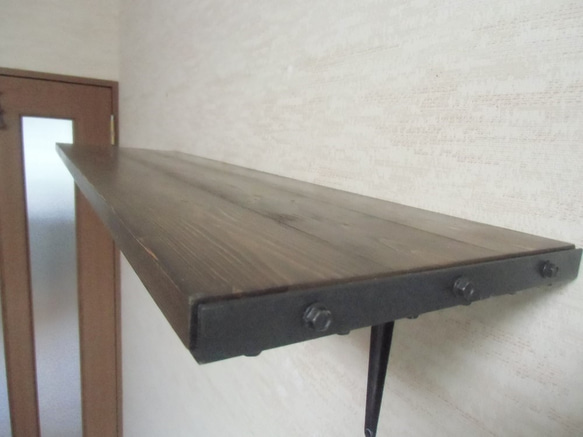 棚板（特典付き）　シェルフ 男前 家具 インテリア ＤＩＹ アイアン 木材　 (60ｃｍ） 2枚目の画像