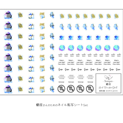 12星座のネイル転写シート　天秤座～魚座　転写シール 4枚目の画像