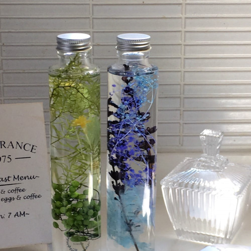 名入れオーダー☆透明シール＆クラフトタグ ハーバリウム オリジナル