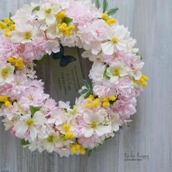 Spring Wreath ～桜～28cm（造花） 1枚目の画像