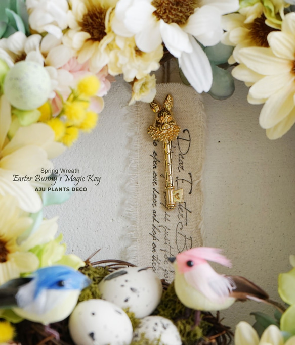 Wreath ～Easter Bunny's Magic Key(TM)～  28cm 3枚目の画像