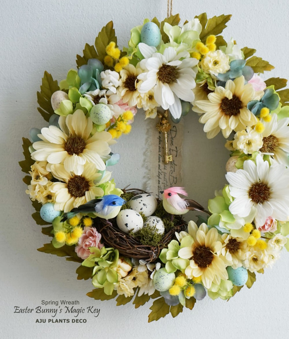 Wreath ～Easter Bunny's Magic Key(TM)～  28cm 4枚目の画像