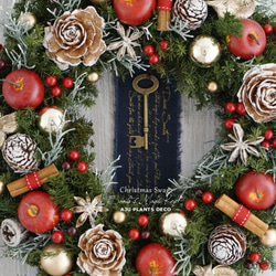 クリスマスリース（0721）～Santa's Magic Key(R)～　28cm 6枚目の画像