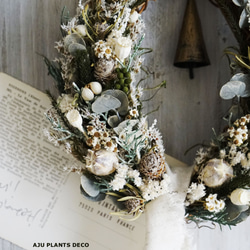 Dried flower Wreath ～J’aime ça. ～　18X16cm 4枚目の画像