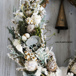 Dried flower Wreath ～J’aime ça. ～　18X16cm 5枚目の画像