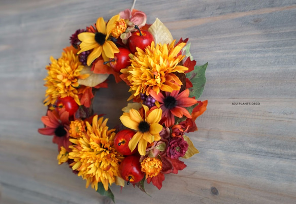Wreath (2517) ～Autumn Harvest Wreath(2)～ 25cm 3枚目の画像