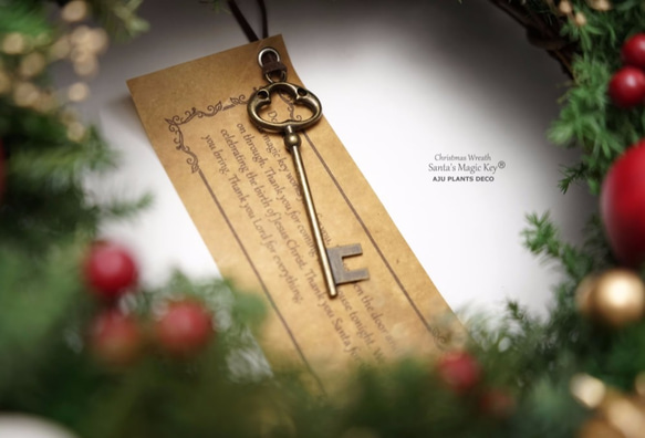 クリスマスリース(4417)～Santa's Magic Key(R)～　34cm 2枚目の画像