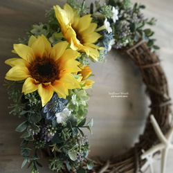 Sunflower Wreath　26～30cm 2枚目の画像