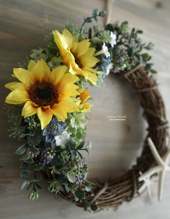 Sunflower Wreath　26～30cm 2枚目の画像