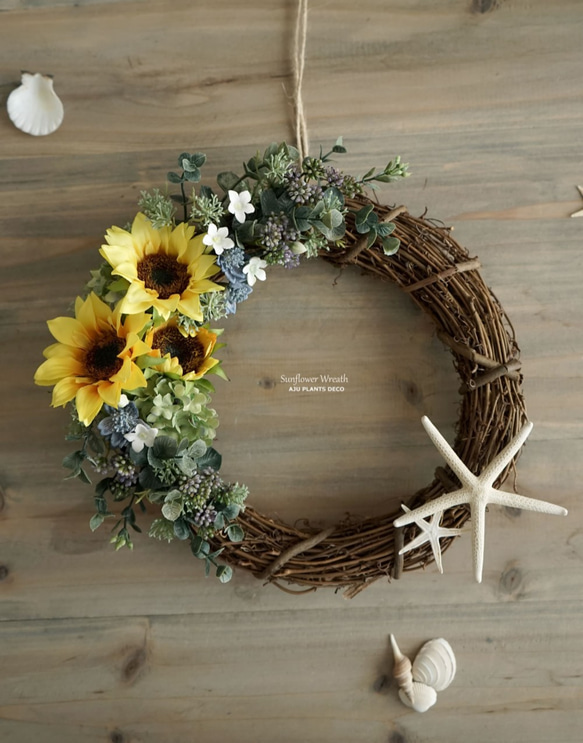 Sunflower Wreath　26～30cm 3枚目の画像