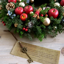 クリスマスリース(0418)～Santa's Magic Key(R)～　30cm 5枚目の画像