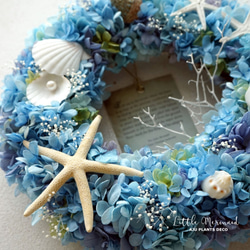 Summer Wreath ～Little Mermaid～　26cm（プリザ） 2枚目の画像