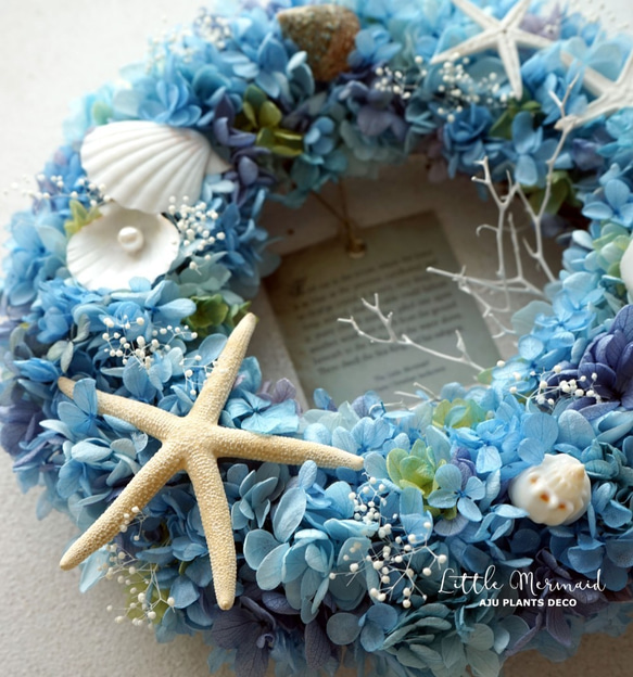 Summer Wreath ～Little Mermaid～　26cm（プリザ） 2枚目の画像