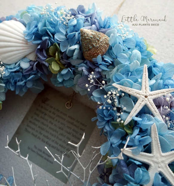 Summer Wreath ～Little Mermaid～　26cm（プリザ） 4枚目の画像