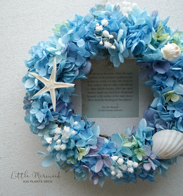 Summer Wreath ～Little Mermaid～　20cm（プリザ） 2枚目の画像