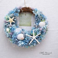 Summer Wreath ～Little Mermaid～　24x25cm（プリザ） 2枚目の画像