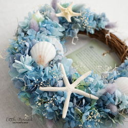 Summer Wreath ～Little Mermaid～　24x25cm（プリザ） 5枚目の画像