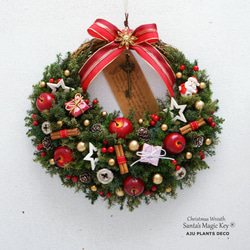 クリスマスリース(0519)～Santa's Magic Key(R)～　28cm 1枚目の画像