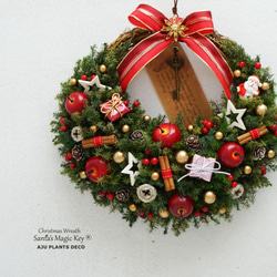クリスマスリース(0519)～Santa's Magic Key(R)～　28cm 2枚目の画像