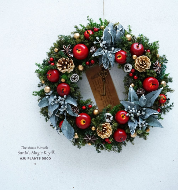 クリスマスリース(0619)～Santa's Magic Key(R)～　30cm 2枚目の画像