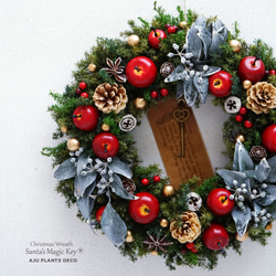 クリスマスリース(0619)～Santa's Magic Key(R)～　30cm 4枚目の画像