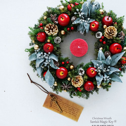 クリスマスリース(0619)～Santa's Magic Key(R)～　30cm 6枚目の画像