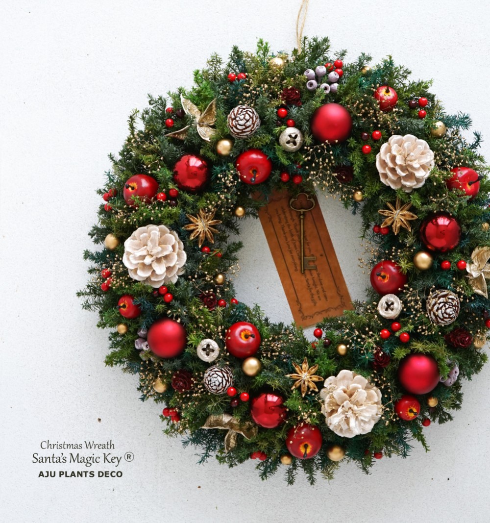クリスマスリース(1119)～Santa's Magic Key(R)～ 35cm リース AJU