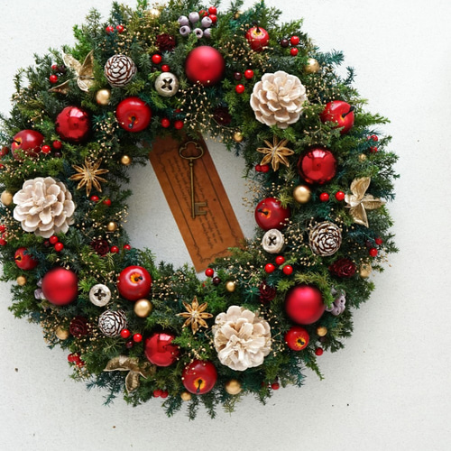 7.クリスマスリース クリスマスリース(1119)～Santa's Magic Key(R)～ 35cm リース AJU
