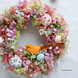 Easter Wreath 21cm（プリザ） 2枚目の画像