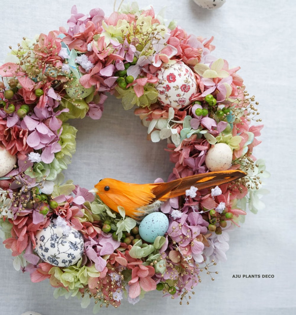 Easter Wreath 21cm（プリザ） 2枚目の画像