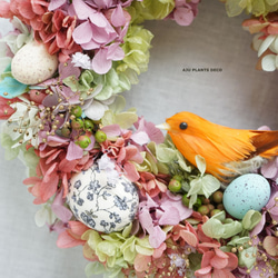 Easter Wreath 21cm（プリザ） 3枚目の画像