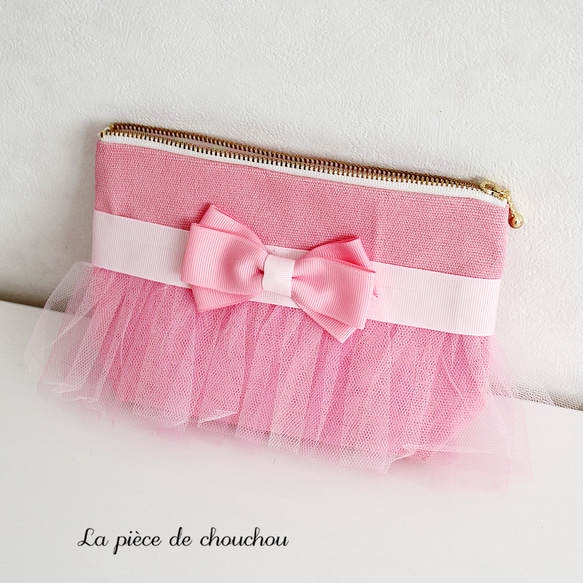【翻新SALE】薄紗色帶袋粉色 第1張的照片
