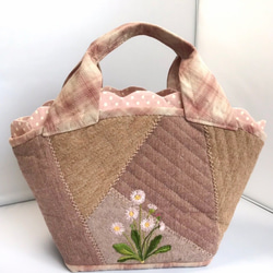 野の花刺繍のトートバッグ 5枚目の画像