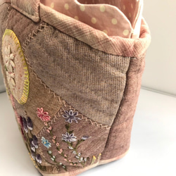 野の花刺繍のトートバッグ 7枚目の画像