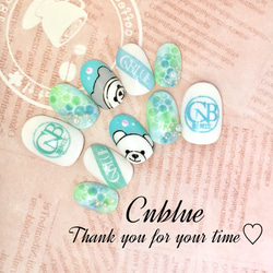 再販♡ CNBLUE  海.ver くまさん ネイルチップ 1枚目の画像