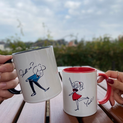 名前入れ無料★ペアマグカップ　全4色　結婚祝いやクリスマスプレゼントにも　 5枚目の画像