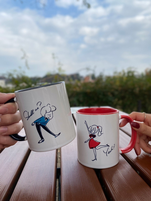 名前入れ無料★ペアマグカップ　全4色　結婚祝いやクリスマスプレゼントにも　 5枚目の画像