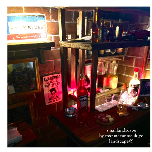 ドールハウス Bar Rainy blues 立体・オブジェ 風音(kazeoto) 通販