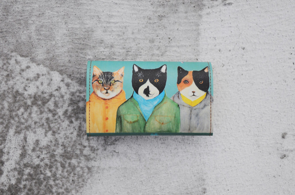 防水加工紙カード・小銭入れ-CATの親友 4枚目の画像