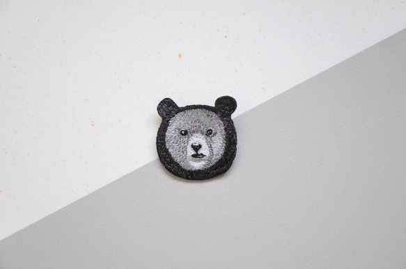 動物刺繡 別針/胸針-台灣黑熊 第5張的照片