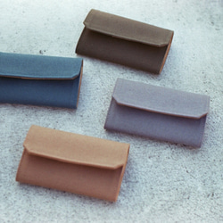 グレーgray-カラーチャットシリーズ　厚手帆布　洗えるクラフト紙小銭入れ 8枚目の画像