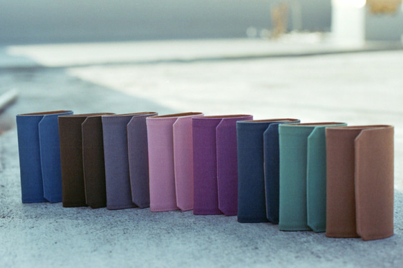色票系列-厚帆布 可水洗紙 零錢包 卡片夾-粉紅 第5張的照片