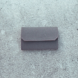 カラーチケットシリーズ - 厚手の洗濯可能な紙財布のカードホルダー - グレー 2枚目の画像