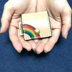 虹柄のちっさいコインケース 1枚目の画像