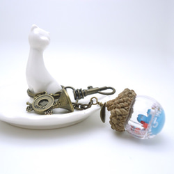 MNII○松果湖的藍色小鴨○模型○玻璃球鑰匙圈 第2張的照片